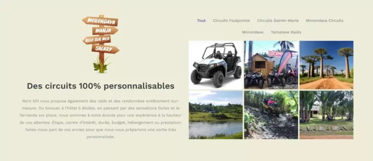 Référence Location de quad sur mesure réalisée par Mada Creative Agency