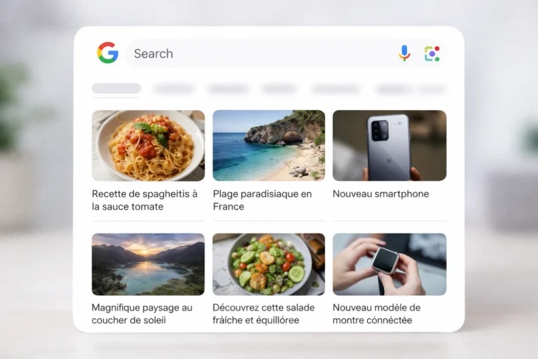Miniatures Google Search et Google Discover