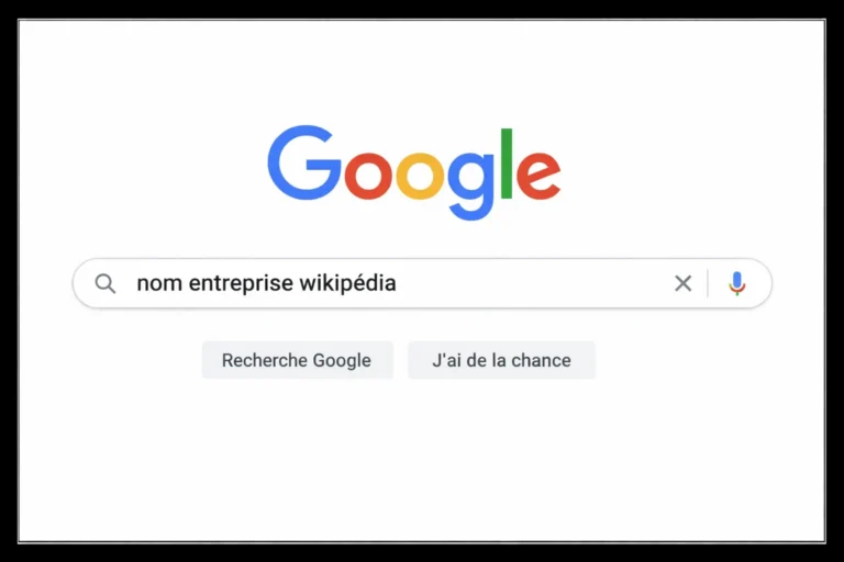 recherche nom entreprise sur Wikipédia