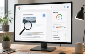 Image illustrant comment Google détecte le contenu généré par l'IA