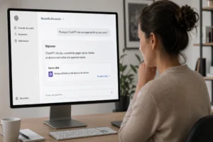 Une femme veut savoir pourquoi ChatGPT cite une page plutôt qu’une autre