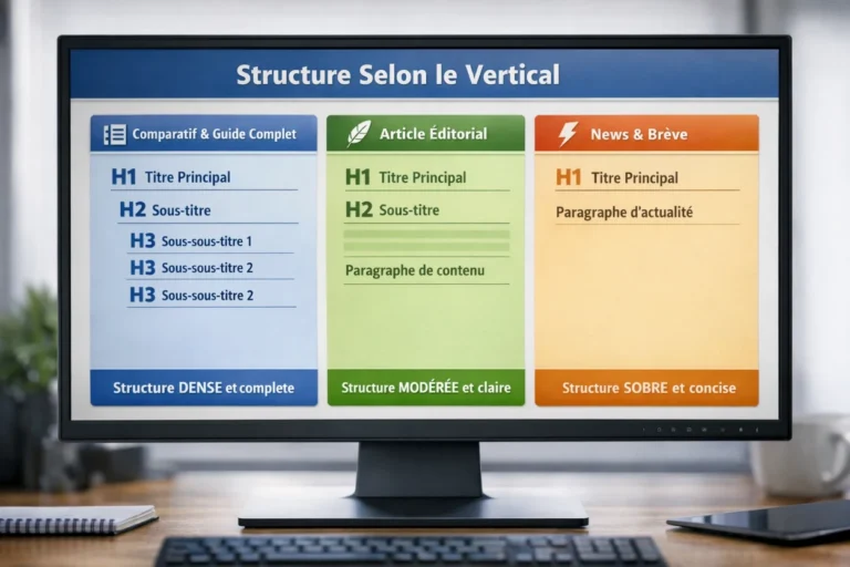structure selon le vertical