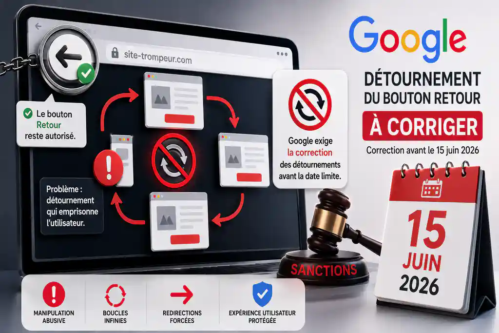 Deadline pour corriger le detournement du bouton retour