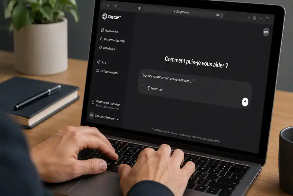 Recherche de solution aux problème de WordPress à l'aide de l'IA