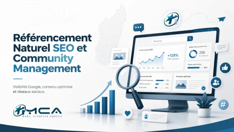 Référence Référencement Naturel SEO et Community Management réalisée par Mada Creative Agency
