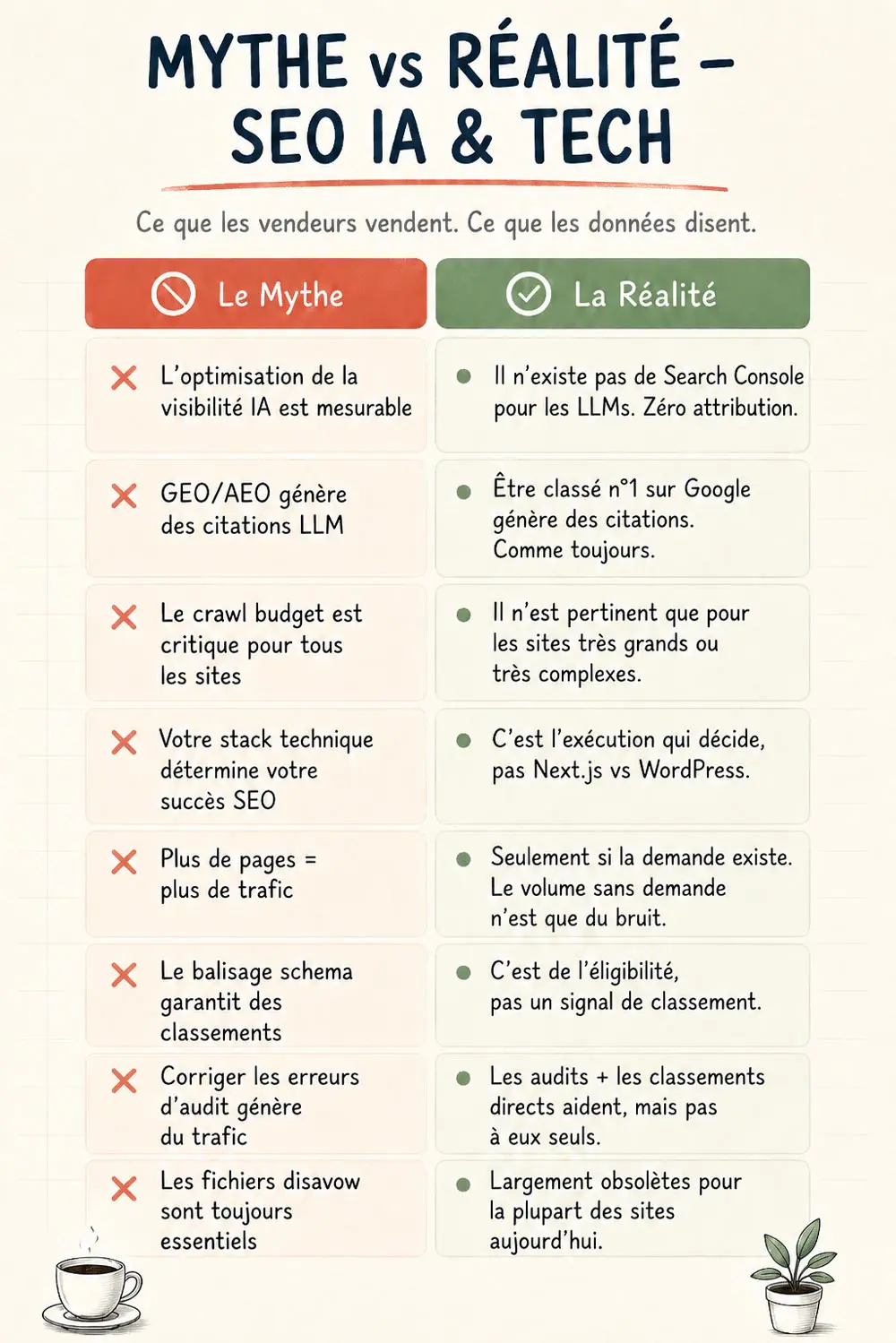 SEO IA mythes vs réalité