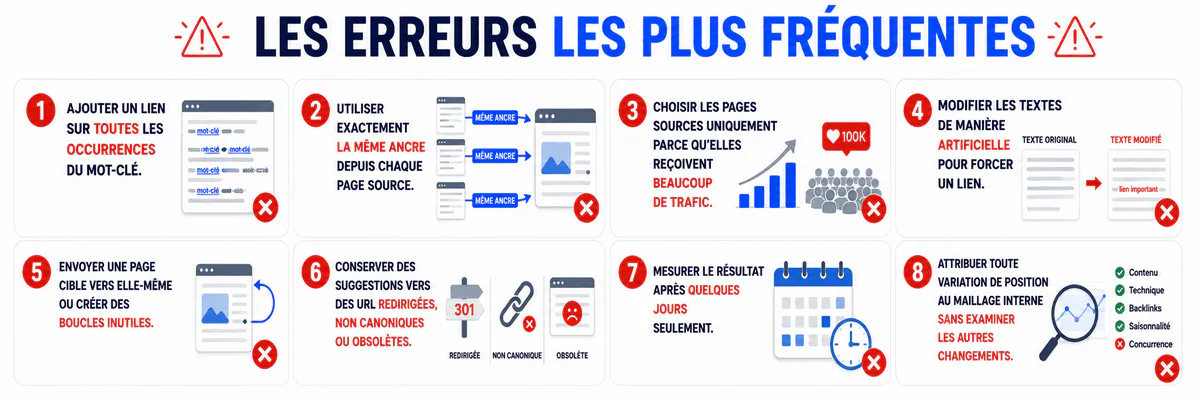 Erreurs les plus fréquentes du maillage interne