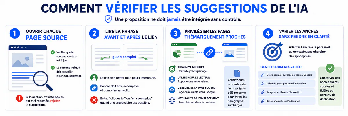 Vérification des suggestions de l’IA