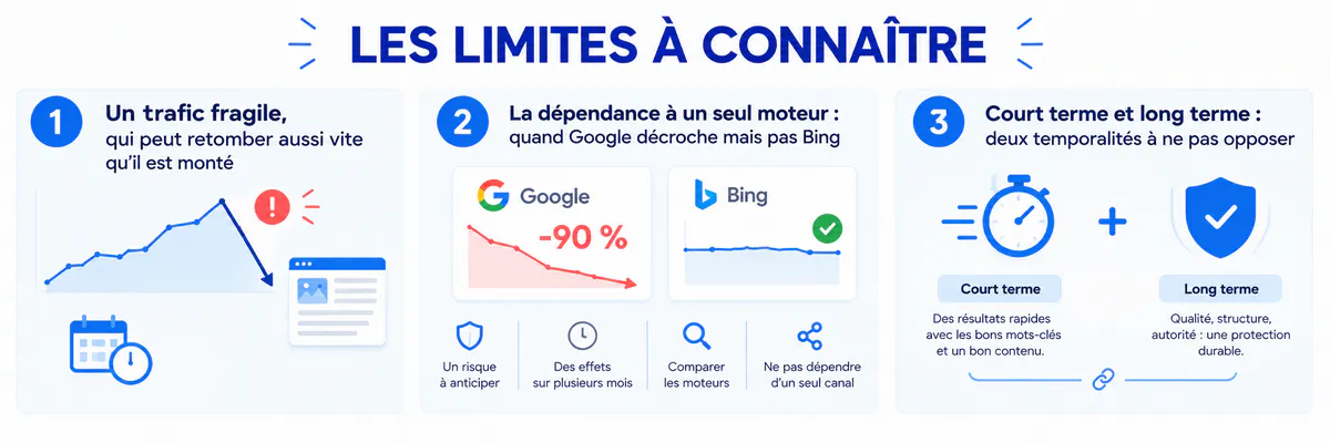Limites du SEO et les défis du trafic à long terme