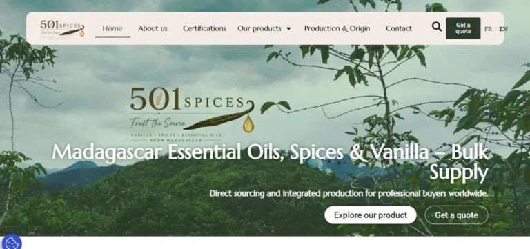 Référence 501 Spices réalisée par Mada Creative Agency