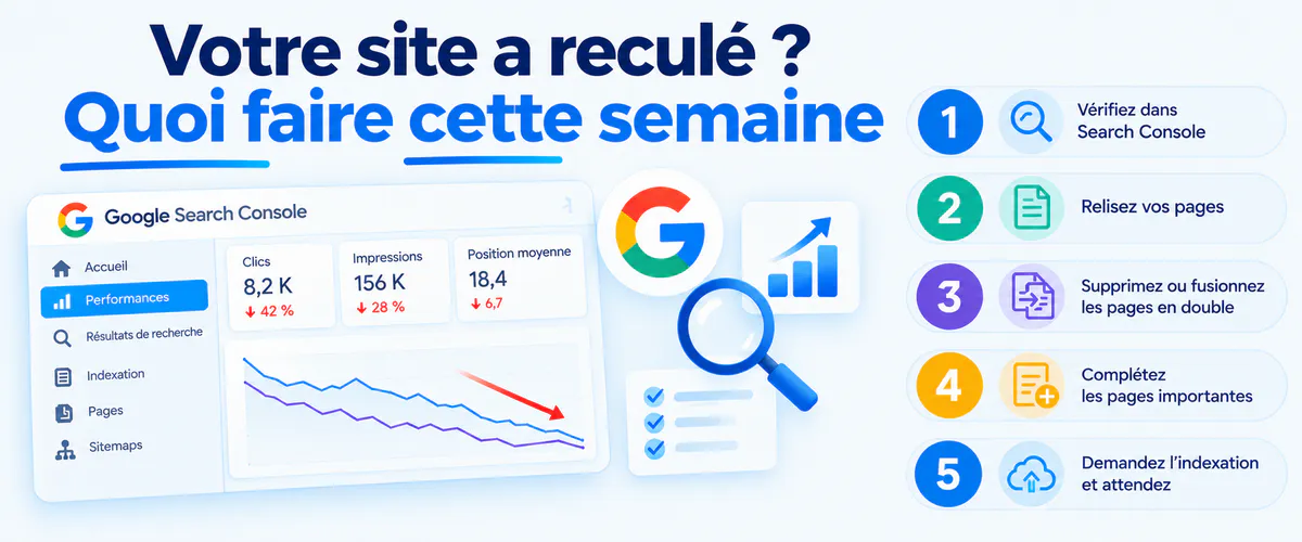 Baisse de trafic, SEO les actions à mener cette semaine