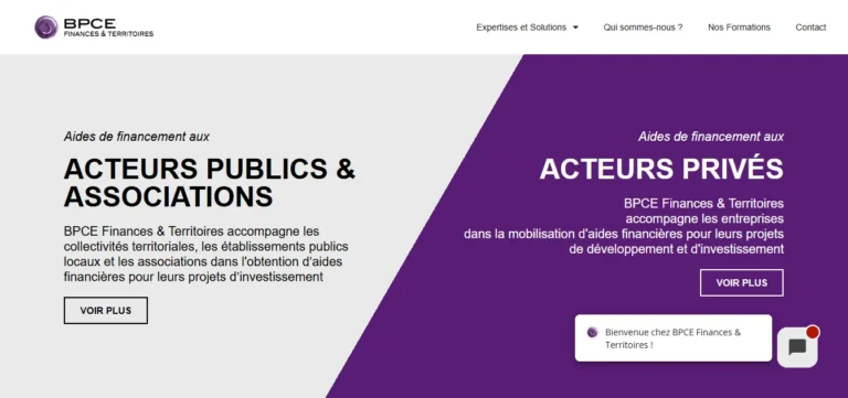 Référence BPCE Finances & Territoires réalisée par Mada Creative Agency