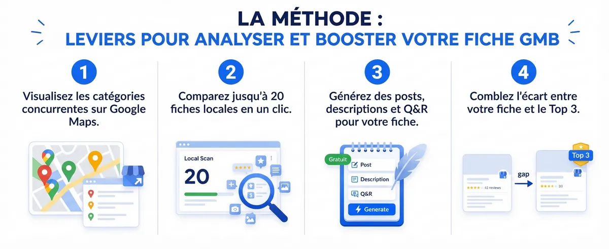 Leviers pour analyser et booster votre fiche GMB