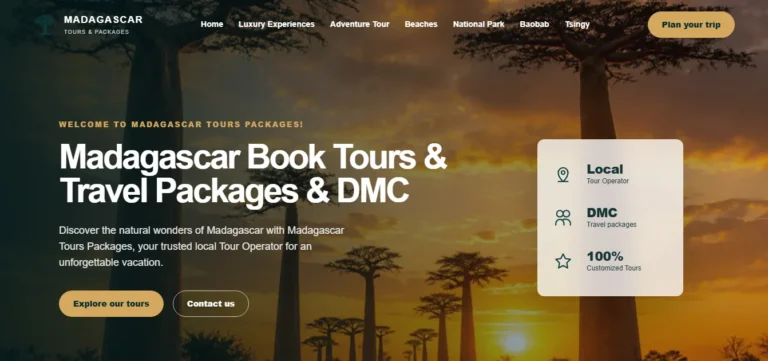Référence Madagascar Tours Packages réalisée par Mada Creative Agency