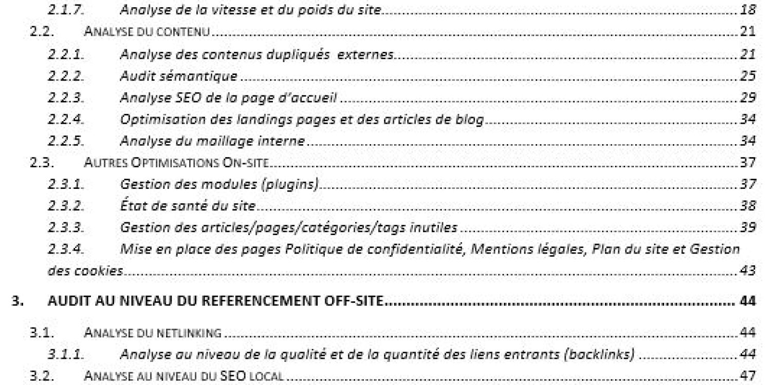 Audit et Optimisation d'un site web